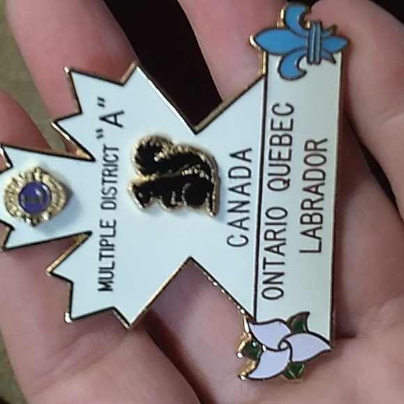 Rare Vintage Lions Club Pins, Dog, Deer, Loon, Voyager Canoe, Squirrel, Maple 🍁 - Picture 6 of 8